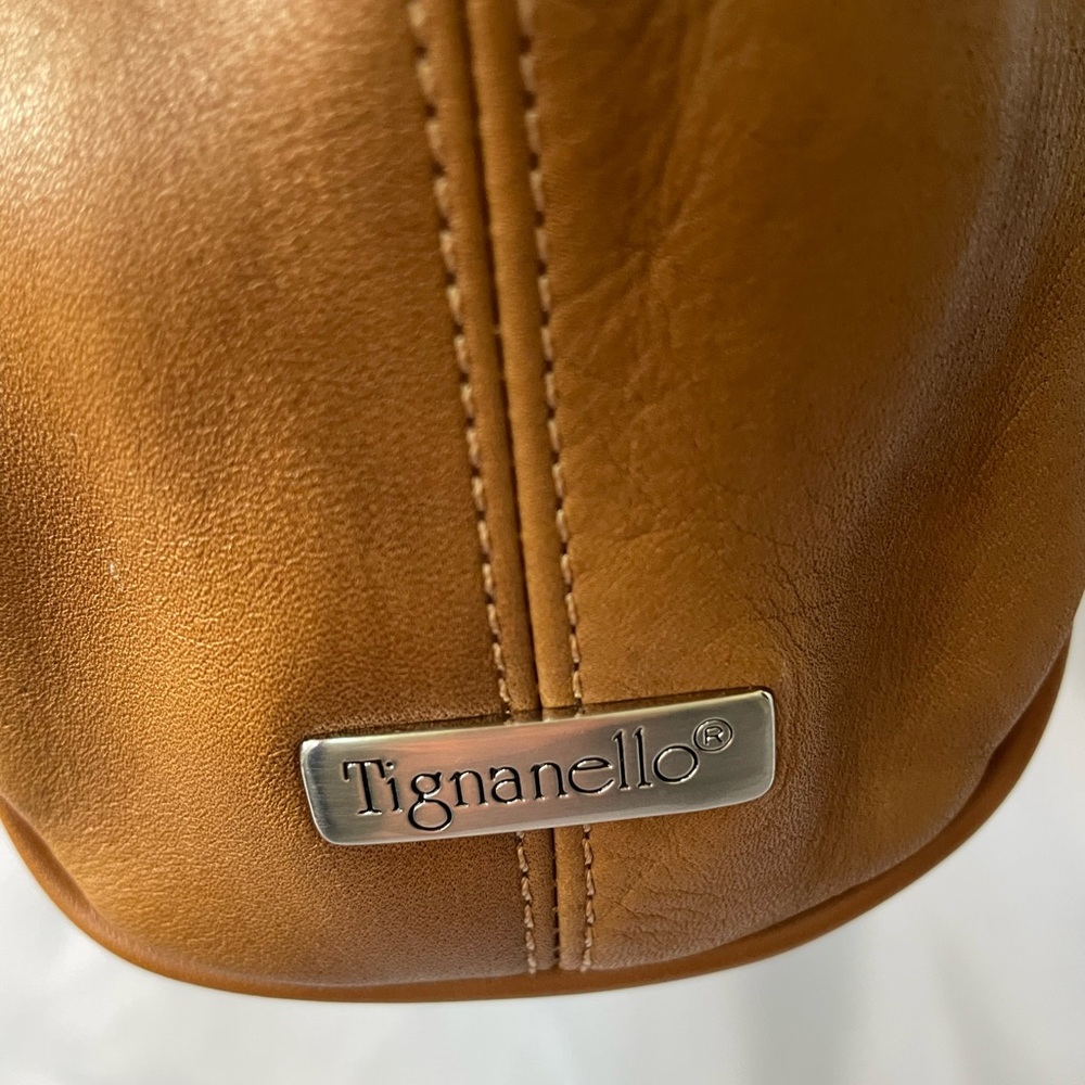 Tignanello Caramel Leather Hobo Bag - Picture 5 of 10